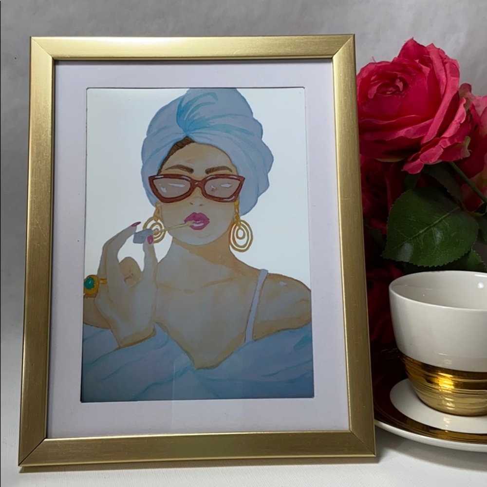Glamour Girl, Watercolor Art Print - Picture 3 of 4